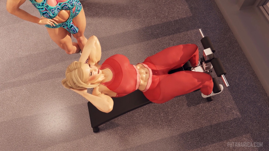 Hot muscular girls workout bodybuilder female in training gym